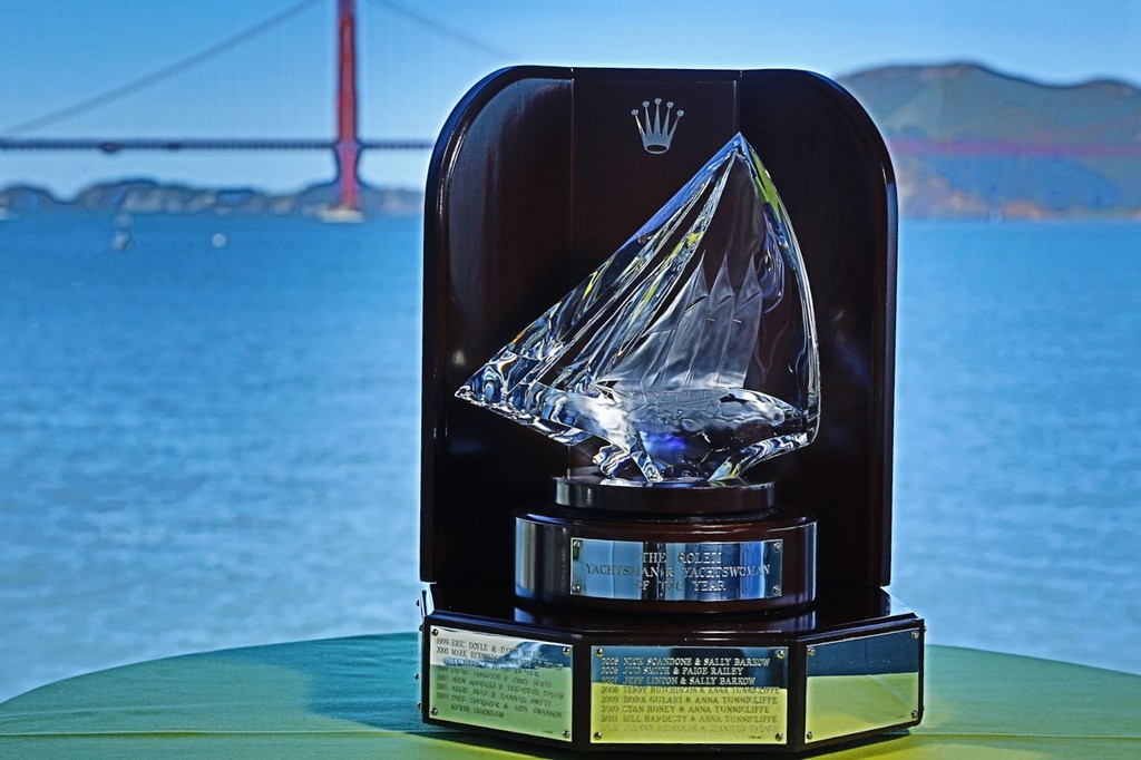 For their outstanding on-the-water performance in 2013, which U.S. sailors will receive Rolex timepieces and have their names added to the Rolex Yachtsman & Yachtswoman of the Year trophy?