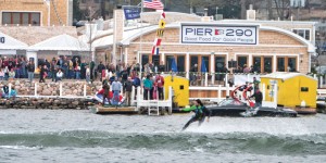 Gage Marine’s annual December “Freeze for Life” cancer fundraiser draws hundreds to watch skiers, wakeboarders and more brave Lake Geneva’s frigid waters.