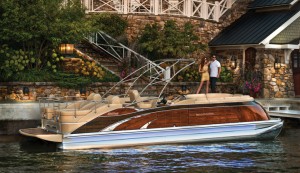 Bennington’s 2575 QCW Mahogany Edition is one of the most opulent pontoons available today.