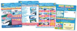 Events, sales and direct mail pieces are all part of BMC Boats’ annual marketing plan.