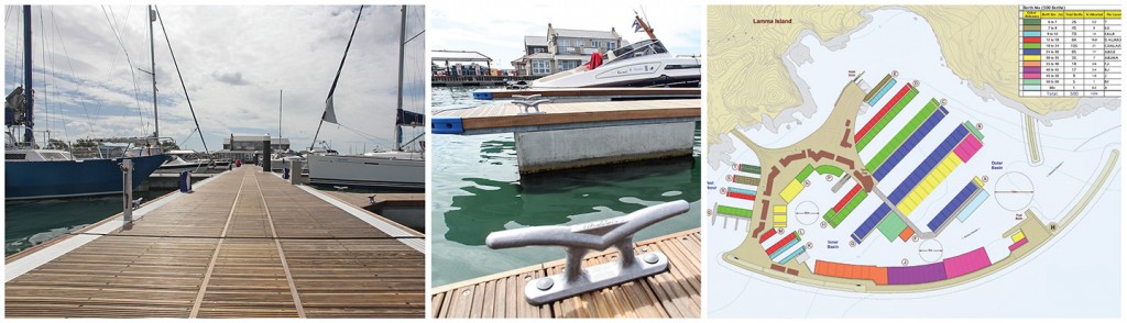 Marina Projects is based in London and works on projects throughout the globe, including the Kebony Yarmouth Harbor on the Isle of Wight. The company stresses that even nearby marinas can require entirely different solutions to match the environment and customer base.