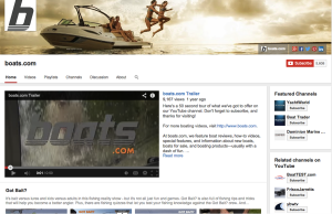 Caption: boats.com’s optimized YouTube channel.