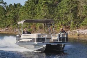 Island Boats calls its pontoons “the biggest little boat on the water,” says Poppell.