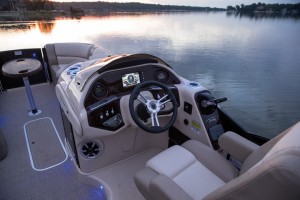 Touch screen technology, Bluetooth connectivity and LED lighting are high priorities for pontoon customers, according to Barrett. 