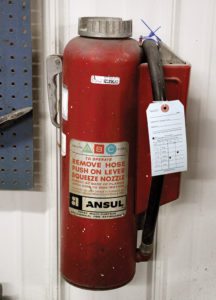 While most businesses are aware of the need for an annual fire extinguisher inspection, Kukuk said companies are required to conduct monthly inspections and initial the back of the extinguisher tag per OSHA regulations.