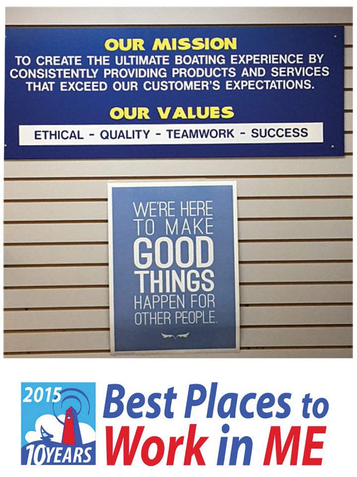 Clearly defined company values and mission help drive the direction of the business, thus giving employees an understanding of how they fit in the big picture. Because of how the dealership cares for its employees, Port Harbor Marine was selected as one of Maine’s Best Places to Work. 