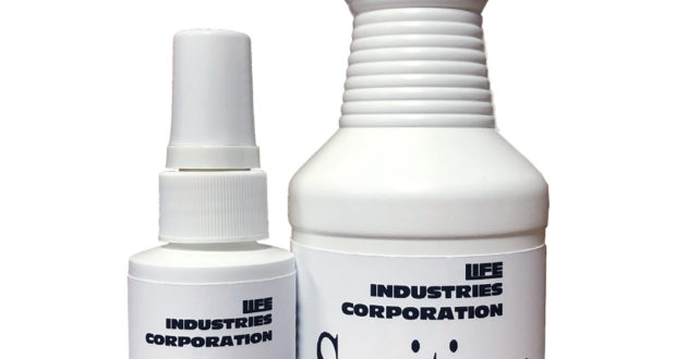 Life Industries COVID-19 sanitizer bottle