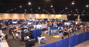 Aerial view of the 2023 AMI Conference show floor.