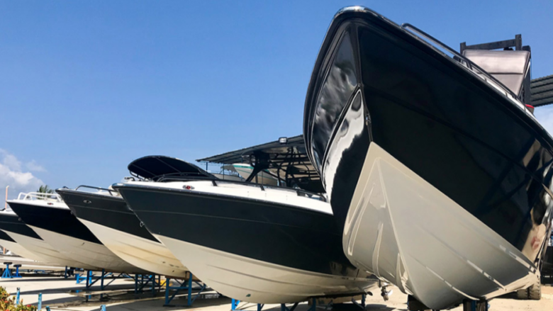Boats lined up