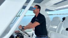 Ken Clinton on boat