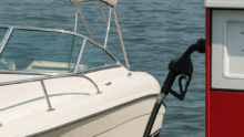 Boat and gas pump
