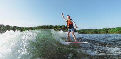 Person Smiling on Jetski
